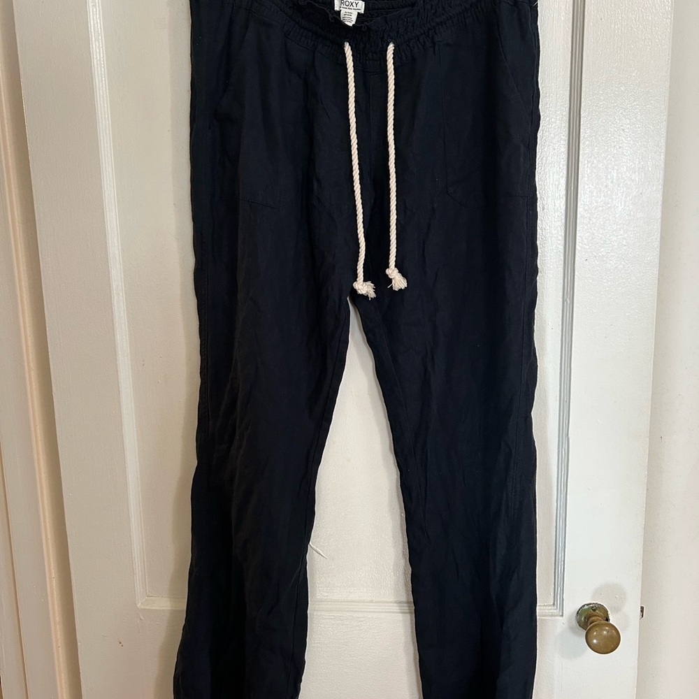Roxy Black Joggers with Drawstring Waistband